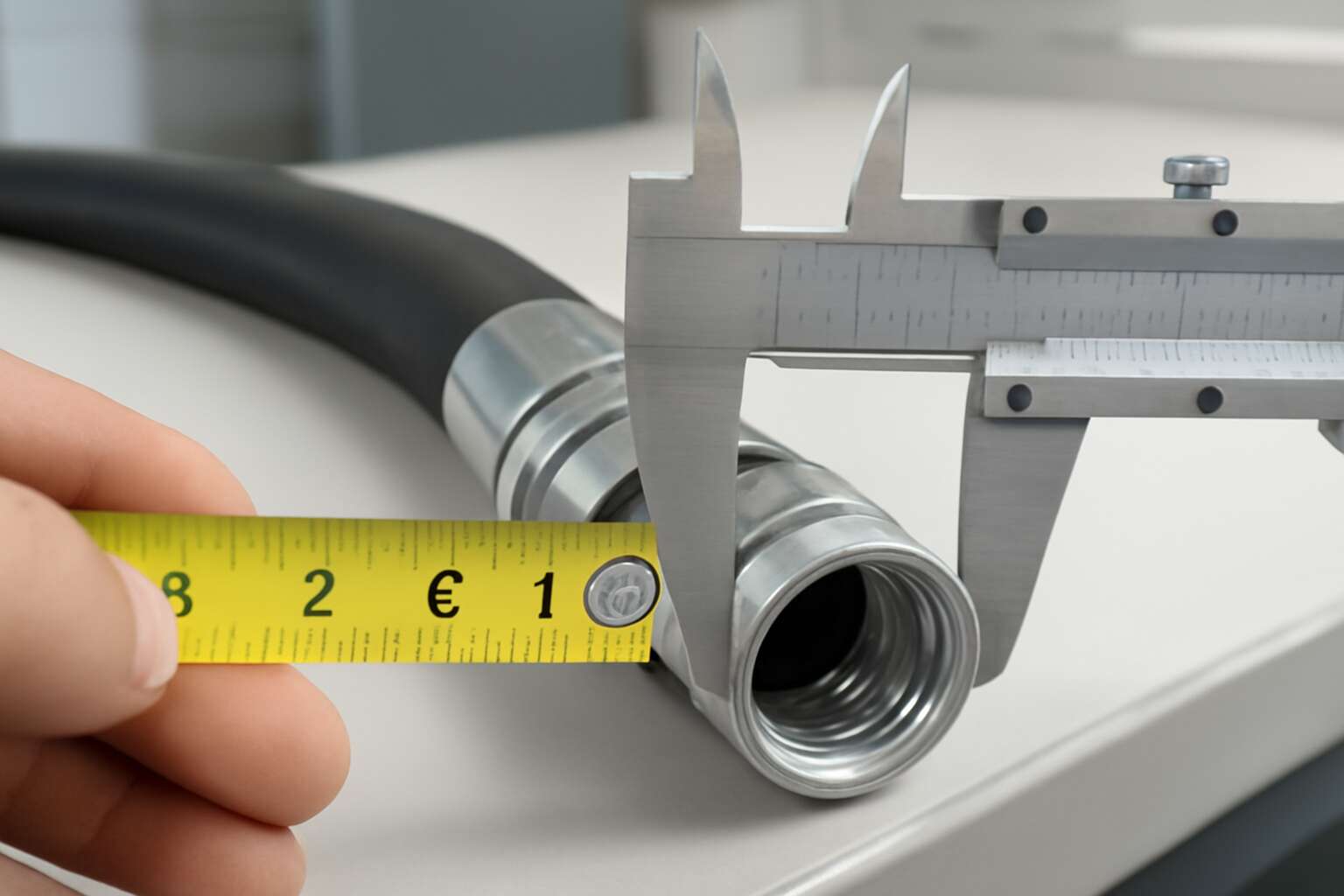 how to measure hydraulic hose