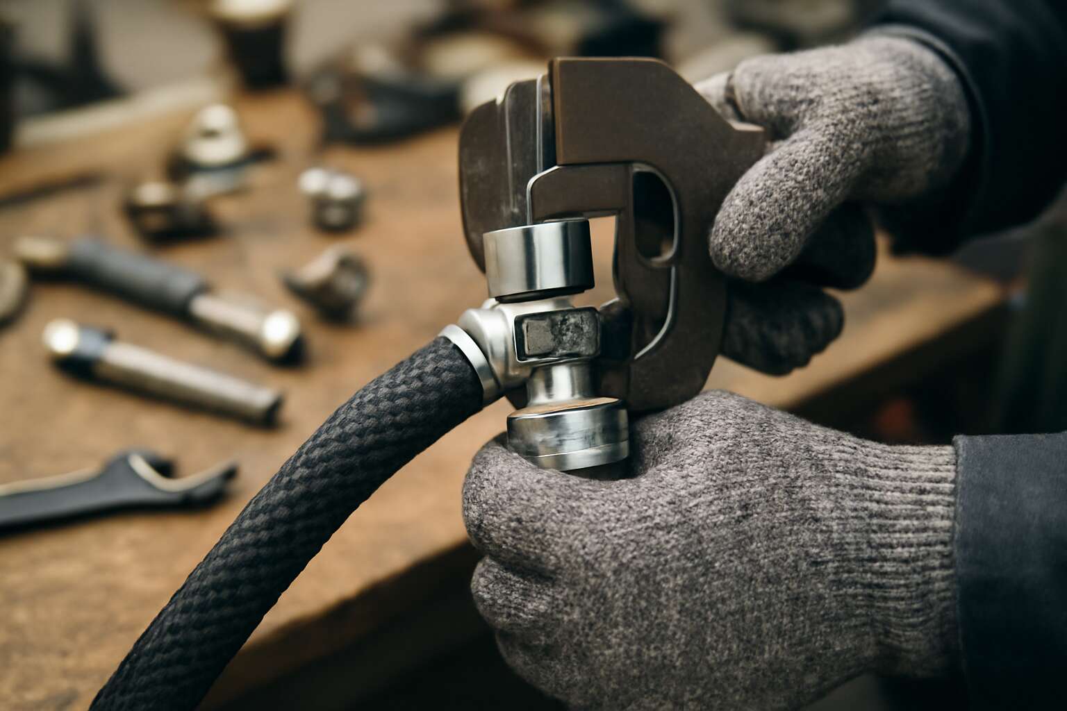 how to fix hydraulic hose